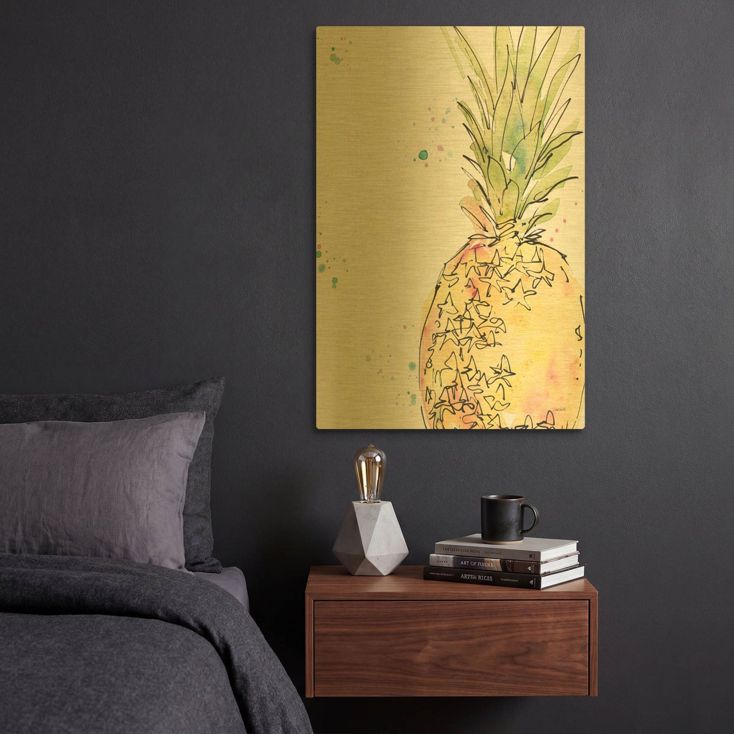 'Palm Passion IX' By Anne Tavoletti Gold Metal Wall Art