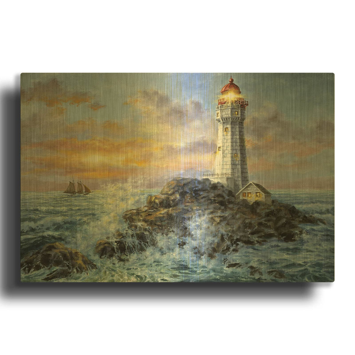 'Guardian In Dangers Realm' By Nicky Boehme Gold Metal Wall Art