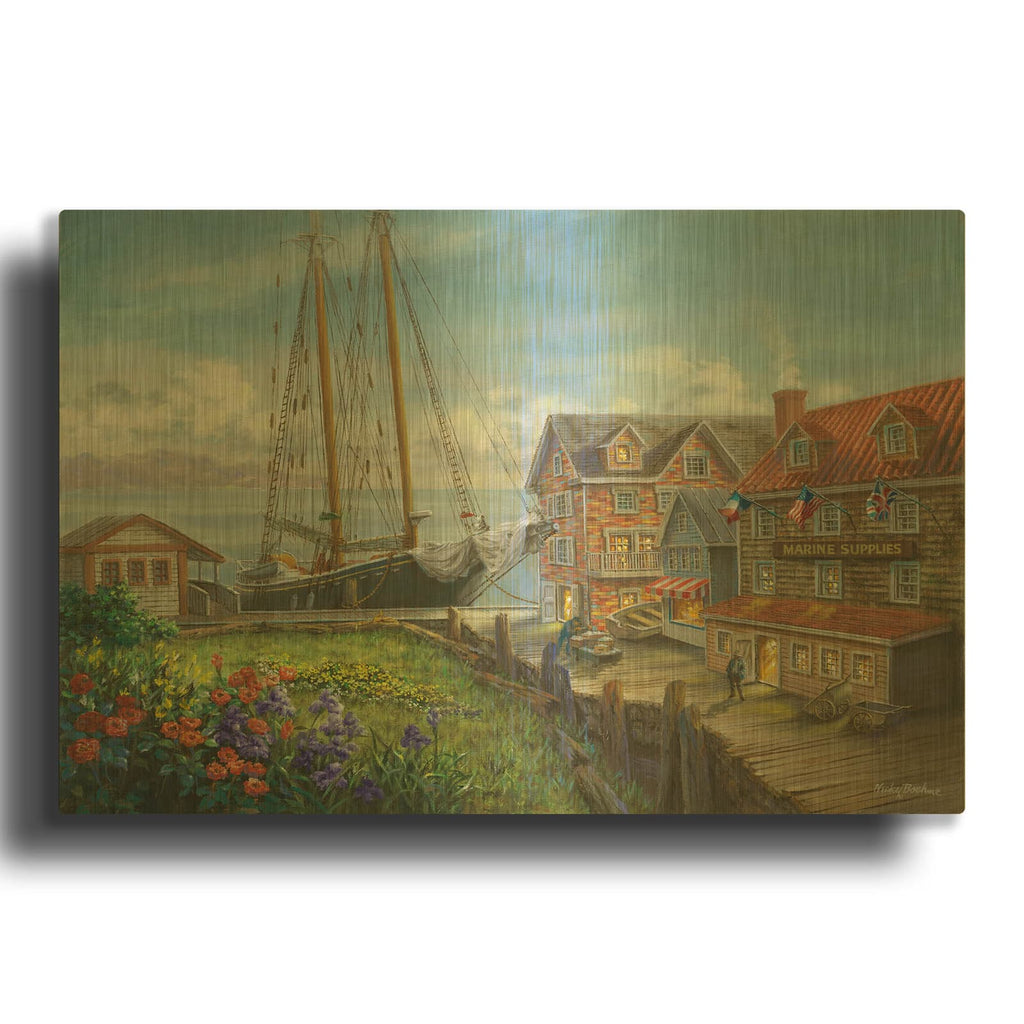 'Marine Supplies' By Nicky Boehme Gold Metal Wall Art