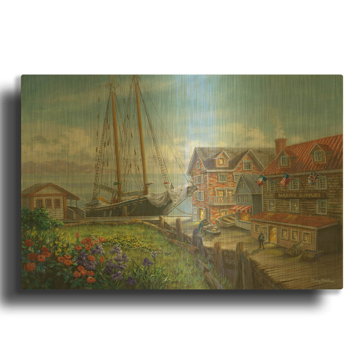 'Marine Supplies' By Nicky Boehme Gold Metal Wall Art