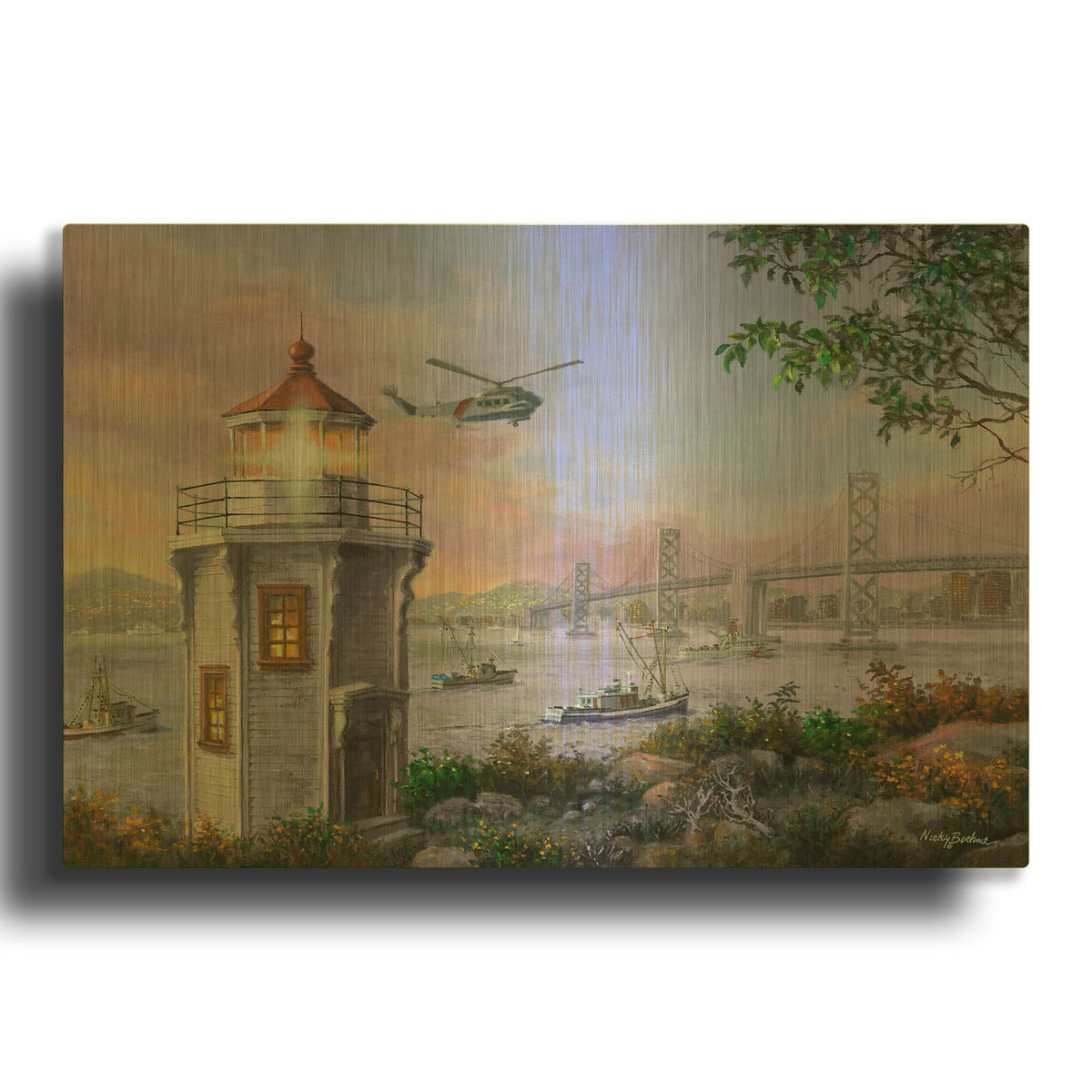 'Golden Bliss' By Nicky Boehme Gold Metal Wall Art