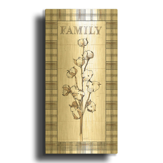 'Farm Memories IX Family' By Anne Tavoletti Gold Metal Wall Art