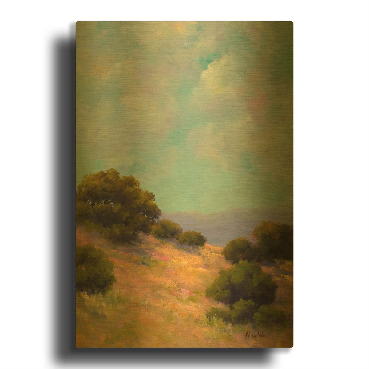 'Spring Hill' By Alice Weil Gold Metal Wall Art