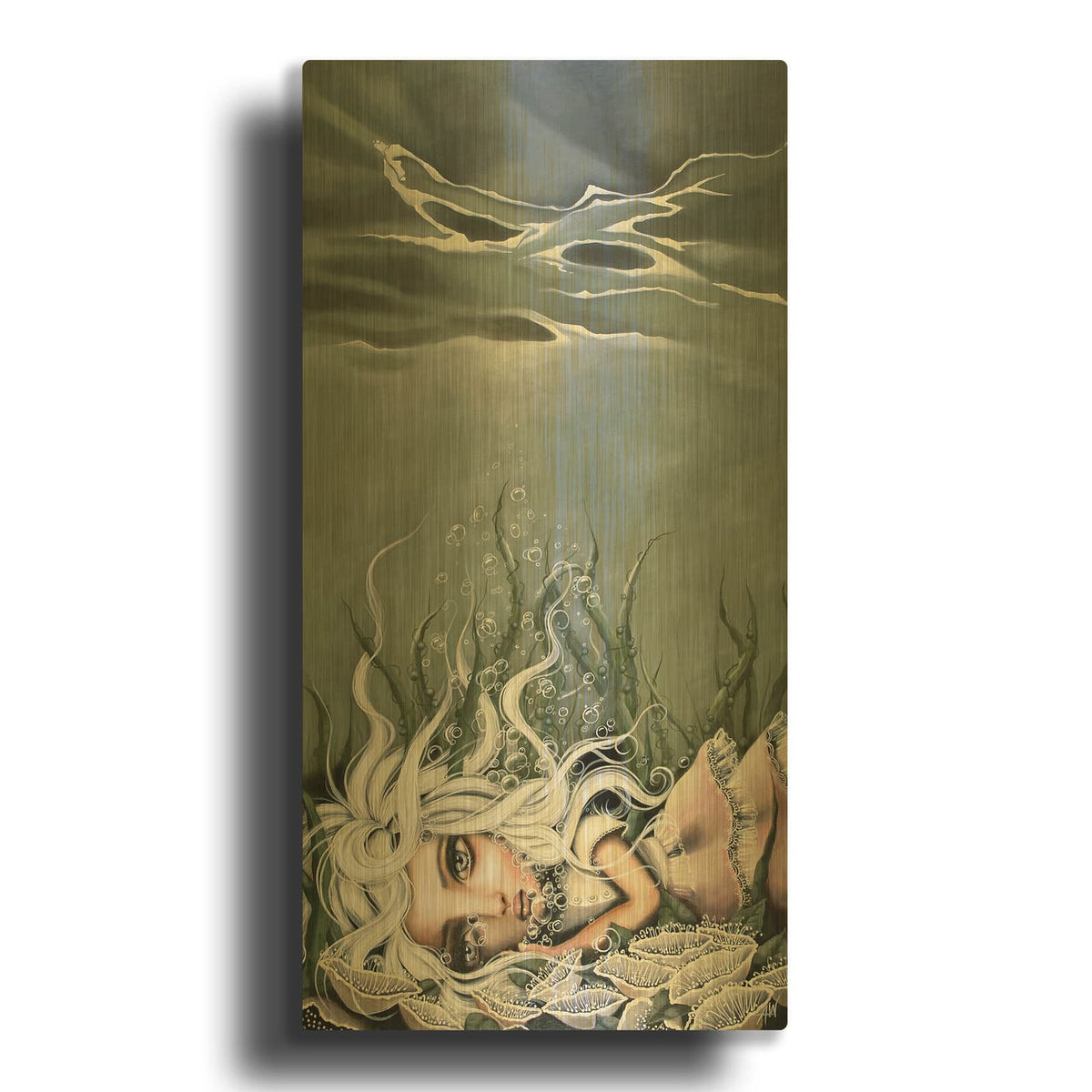 'Awakened' By Angelina Wrona Gold Metal Wall Art