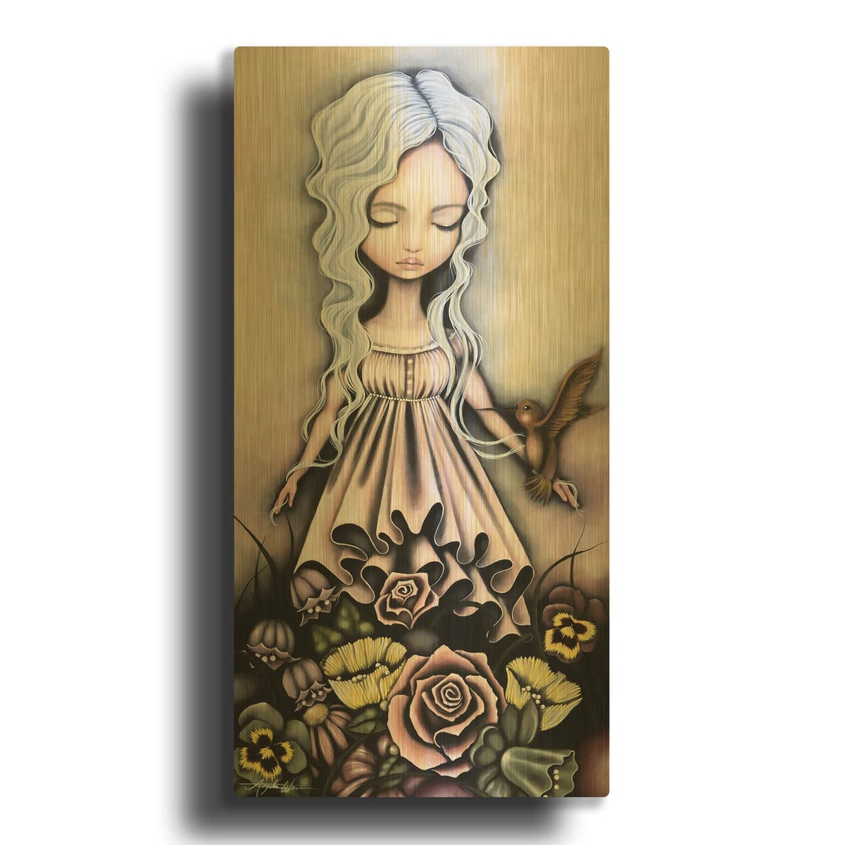 'Freya' By Angelina Wrona Gold Metal Wall Art