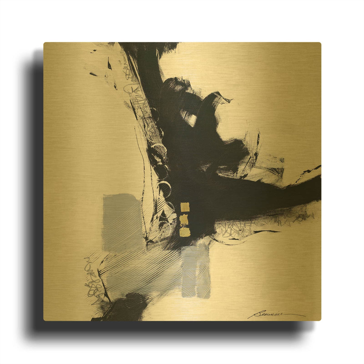 'Three Hots and a Cot' By Beau Wild Gold Metal Wall Art