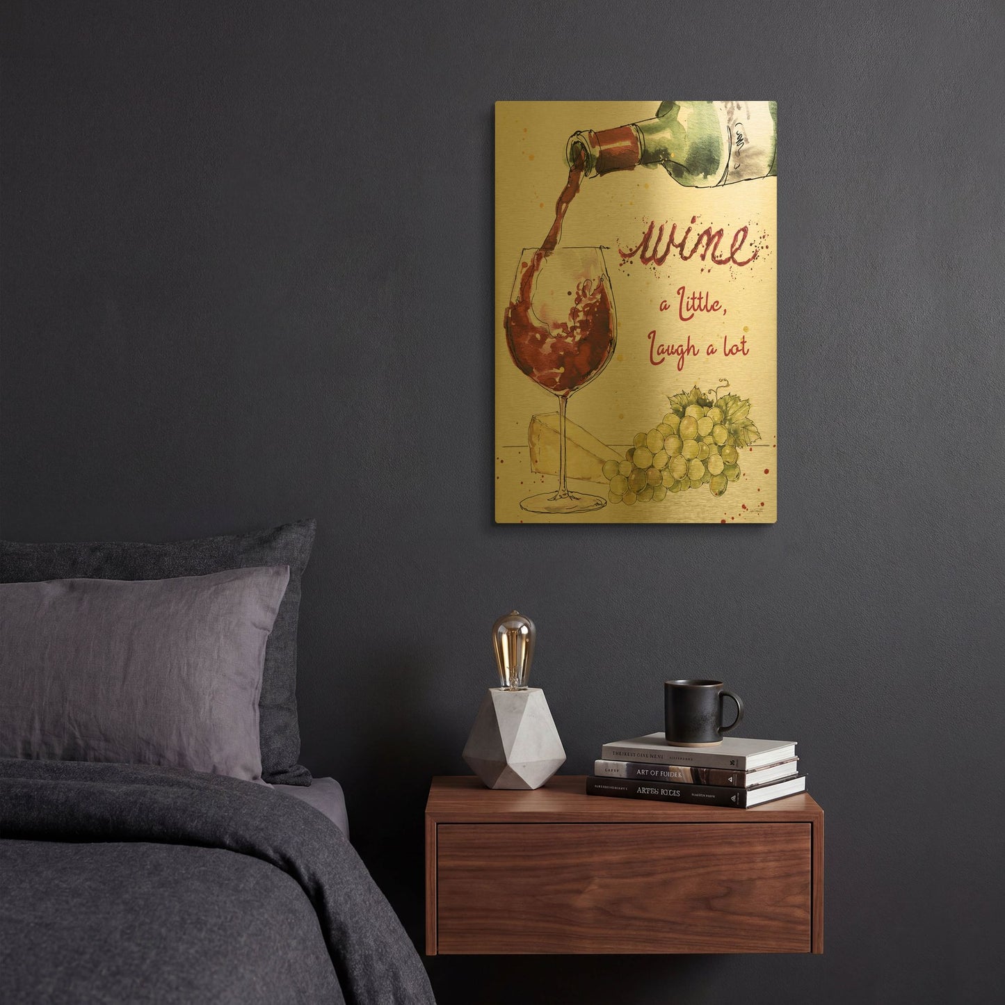 'Oaked and Aged V' By Anne Tavoletti Gold Metal Wall Art