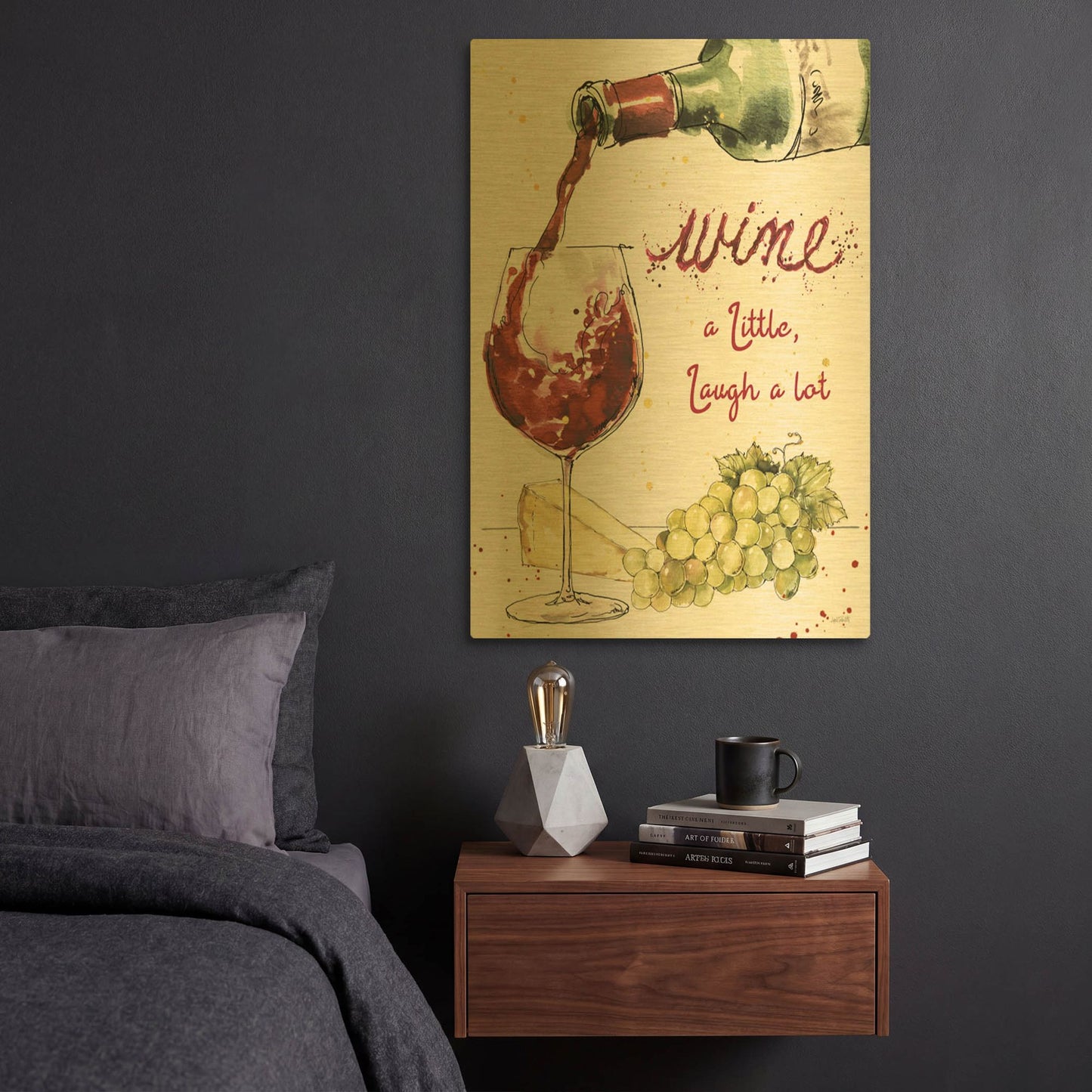 'Oaked and Aged V' By Anne Tavoletti Gold Metal Wall Art