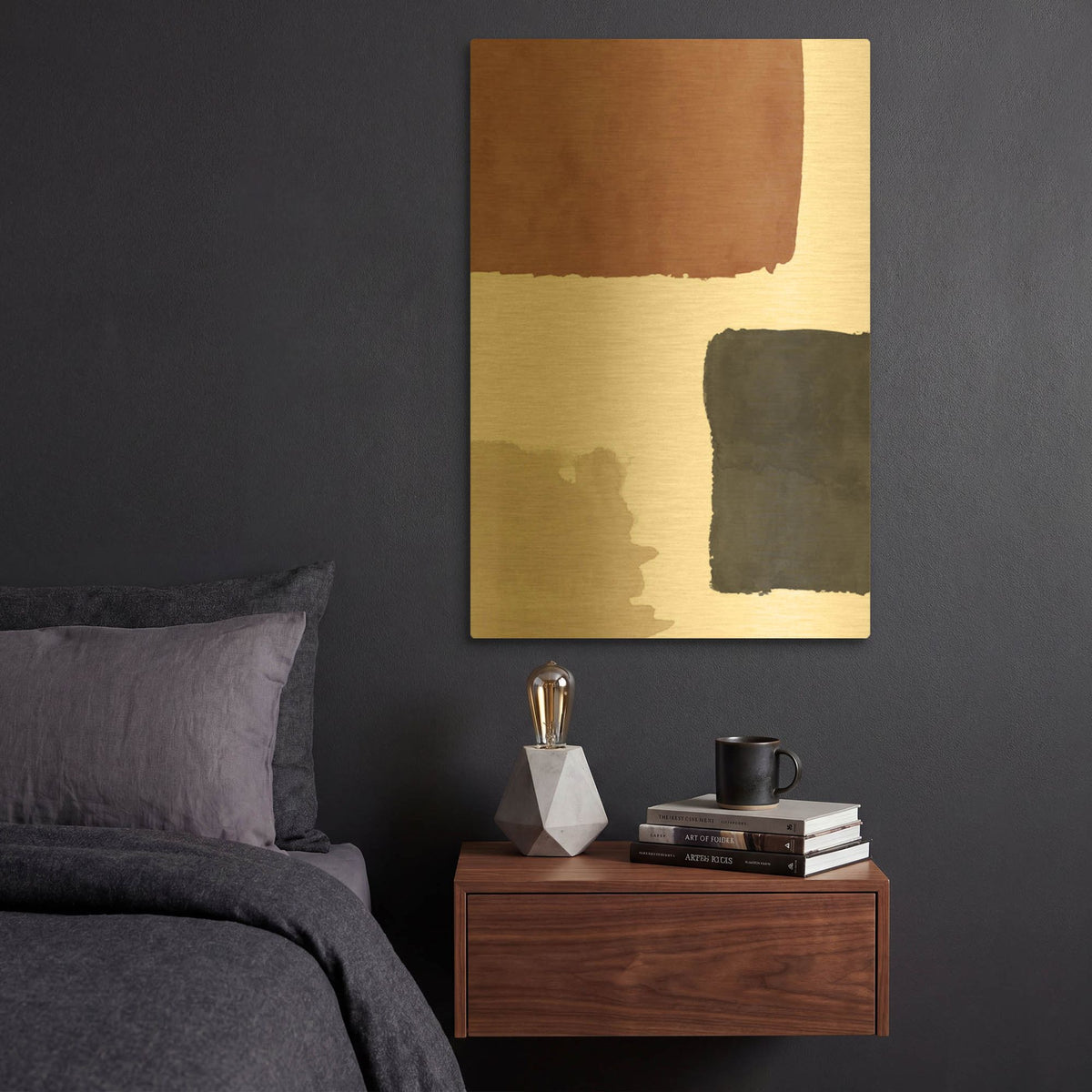 'Terracotta No. 1' By Brandon Wong Gold Metal Wall Art