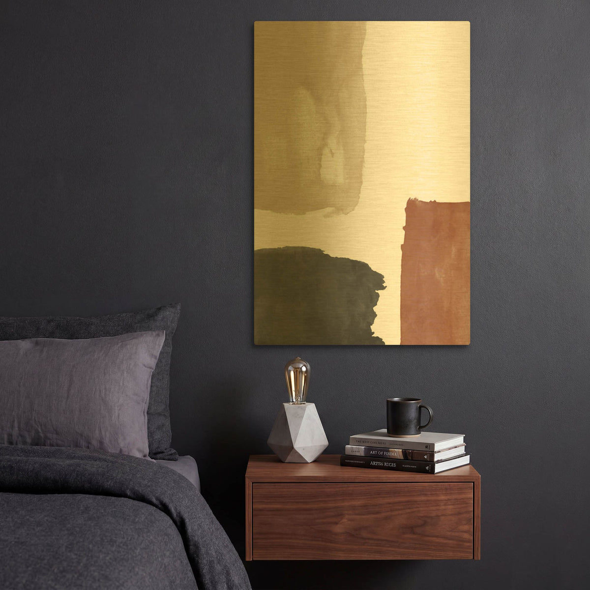 'Terracotta No. 2' By Brandon Wong Gold Metal Wall Art