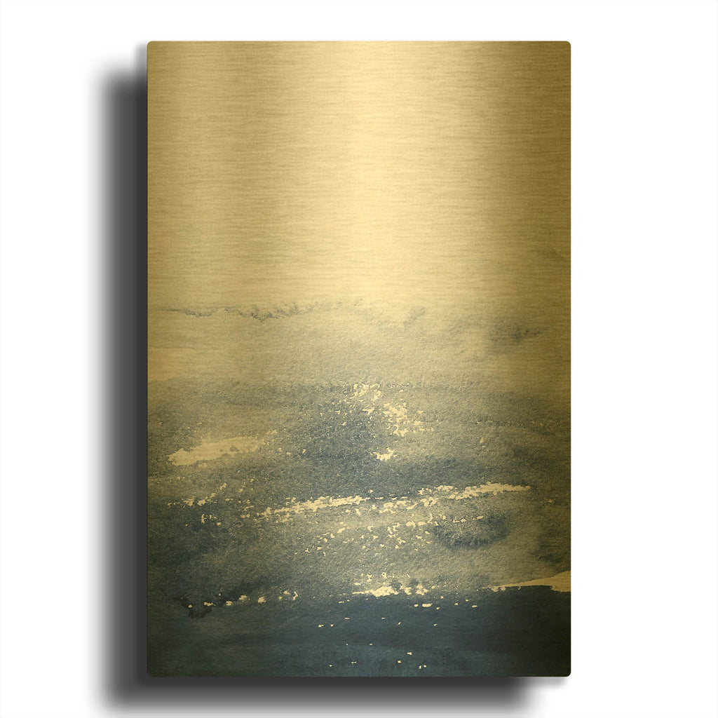 'The Deep Blue' By Brandon Wong Gold Metal Wall Art