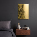 'Tiger At Attention' By Brandon Wong Gold Metal Wall Art