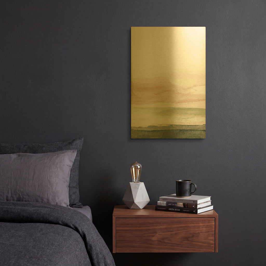 'Pink Blush Landscape No. 1' By Brandon Wong Gold Metal Wall Art