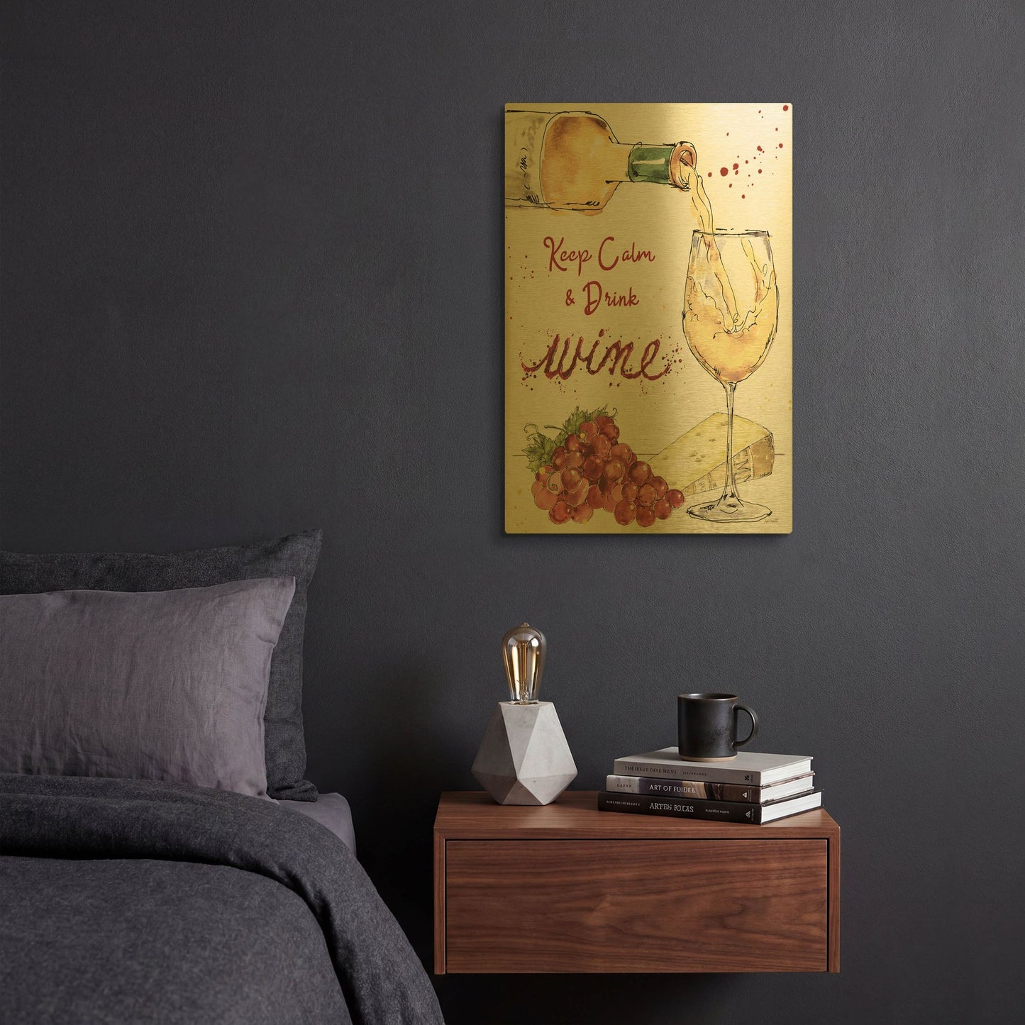 'Oaked and Aged IV' By Anne Tavoletti Gold Metal Wall Art