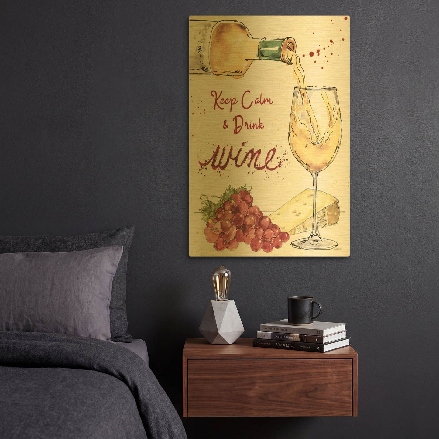 'Oaked and Aged IV' By Anne Tavoletti Gold Metal Wall Art