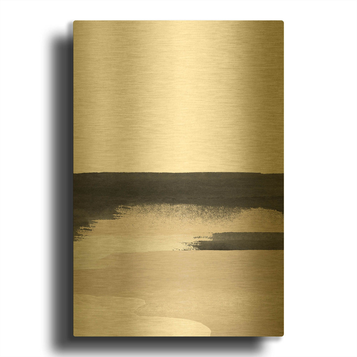 'Nordic Landscape No. 2' By Brandon Wong Gold Metal Wall Art