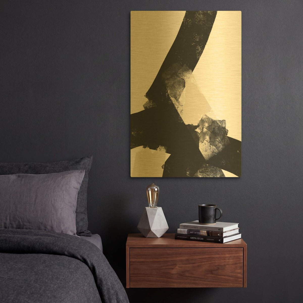 'Nordic No. 1' By Brandon Wong Gold Metal Wall Art