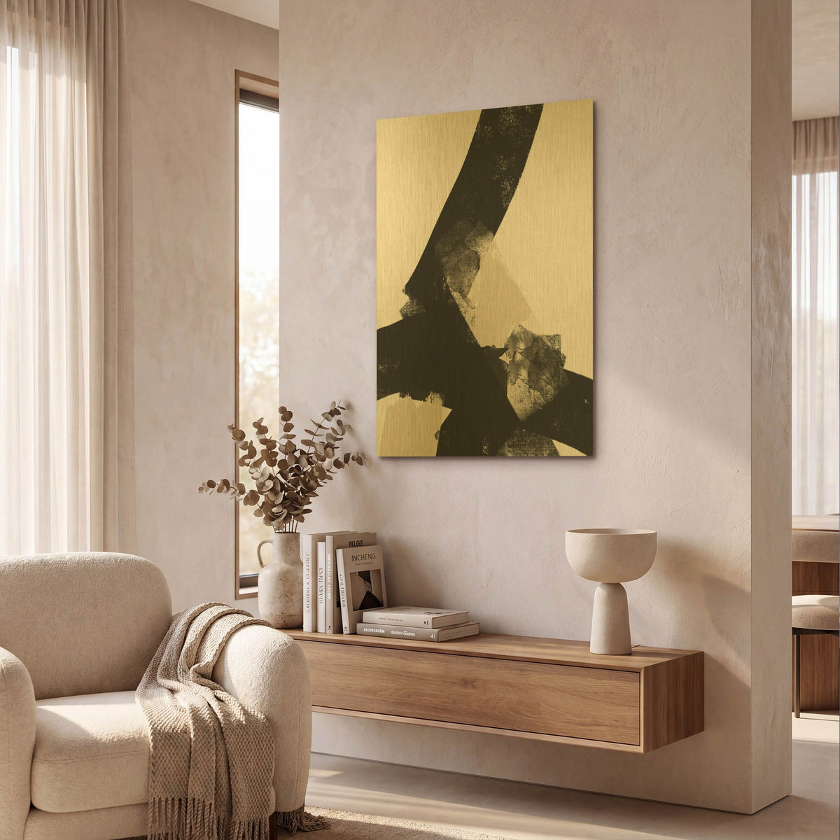 'Nordic No. 1' By Brandon Wong Gold Metal Wall Art