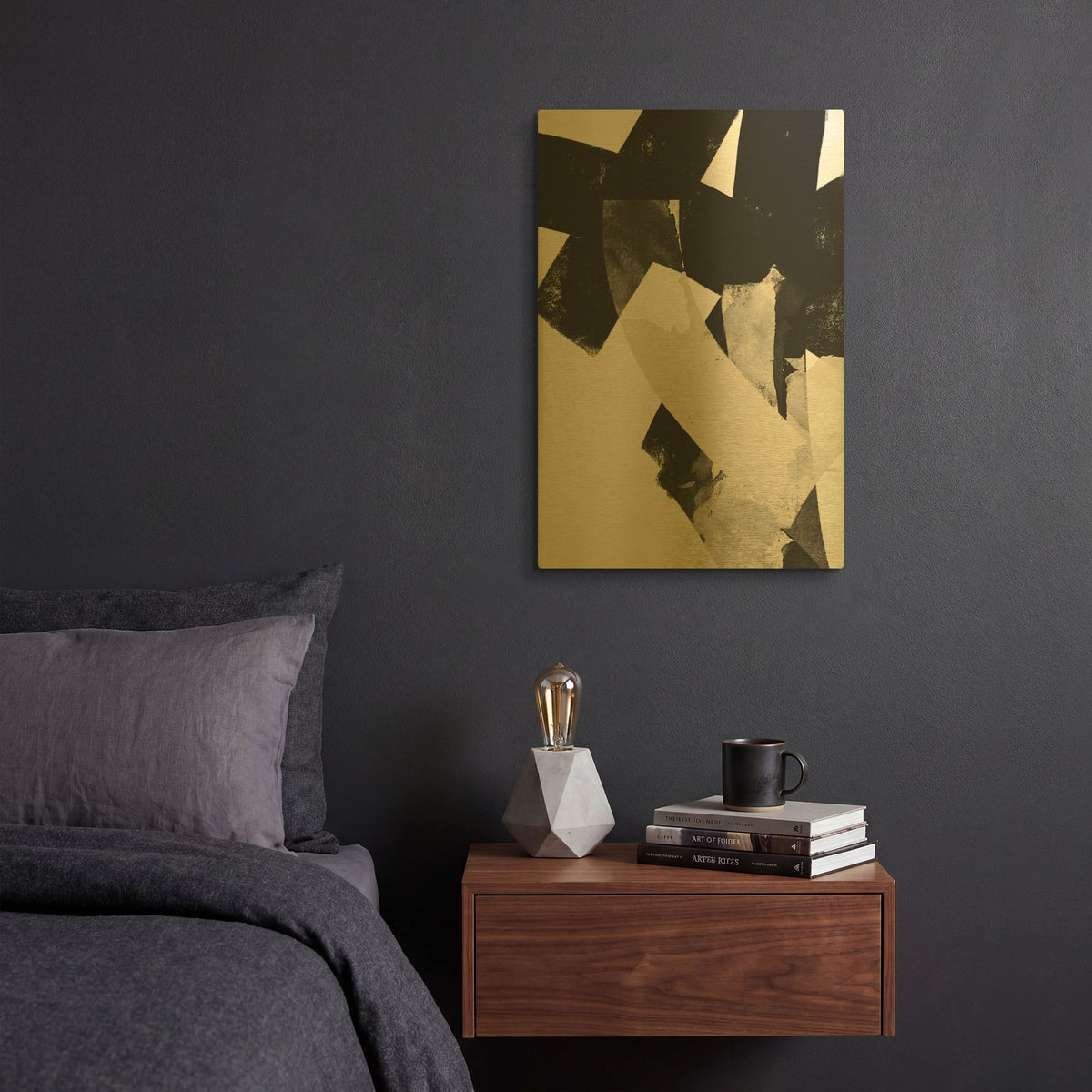 'Nordic No. 2' By Brandon Wong Gold Metal Wall Art