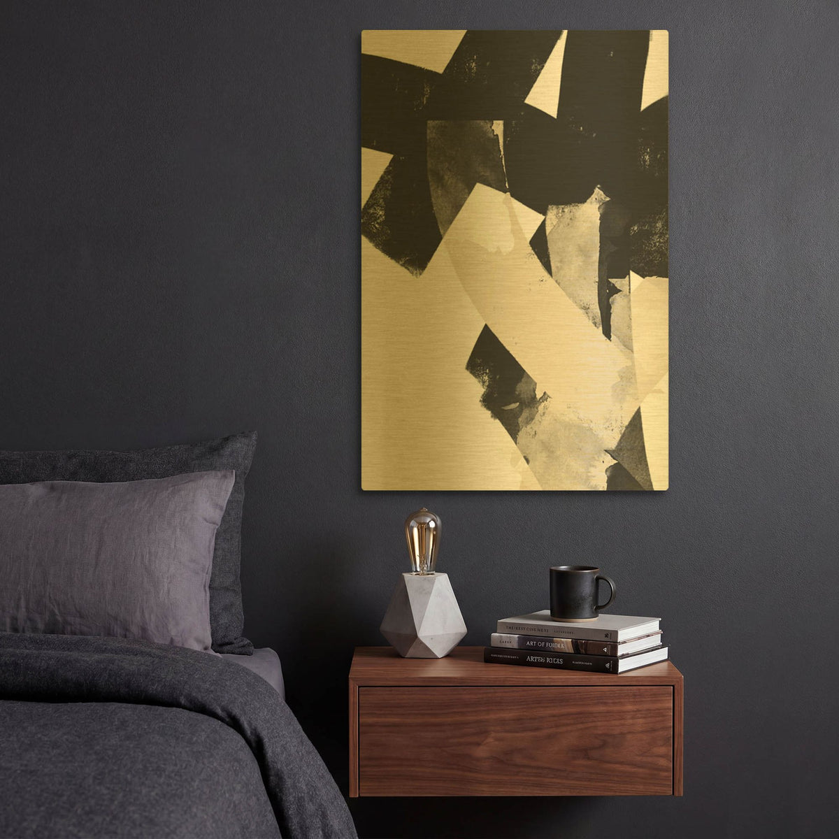 'Nordic No. 2' By Brandon Wong Gold Metal Wall Art