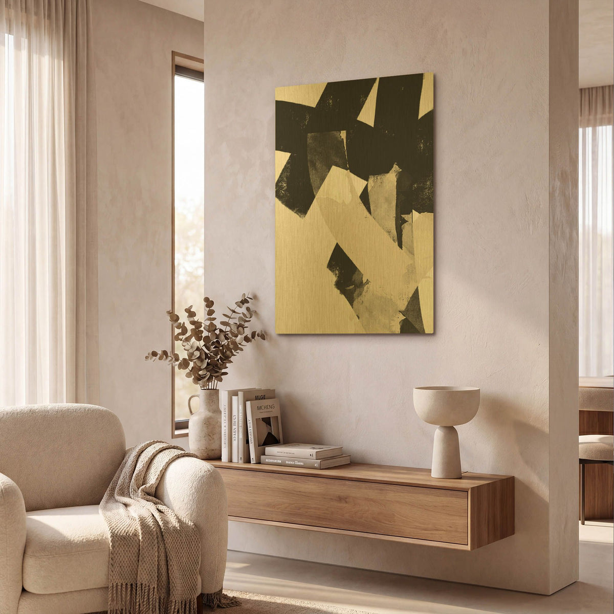 'Nordic No. 2' By Brandon Wong Gold Metal Wall Art