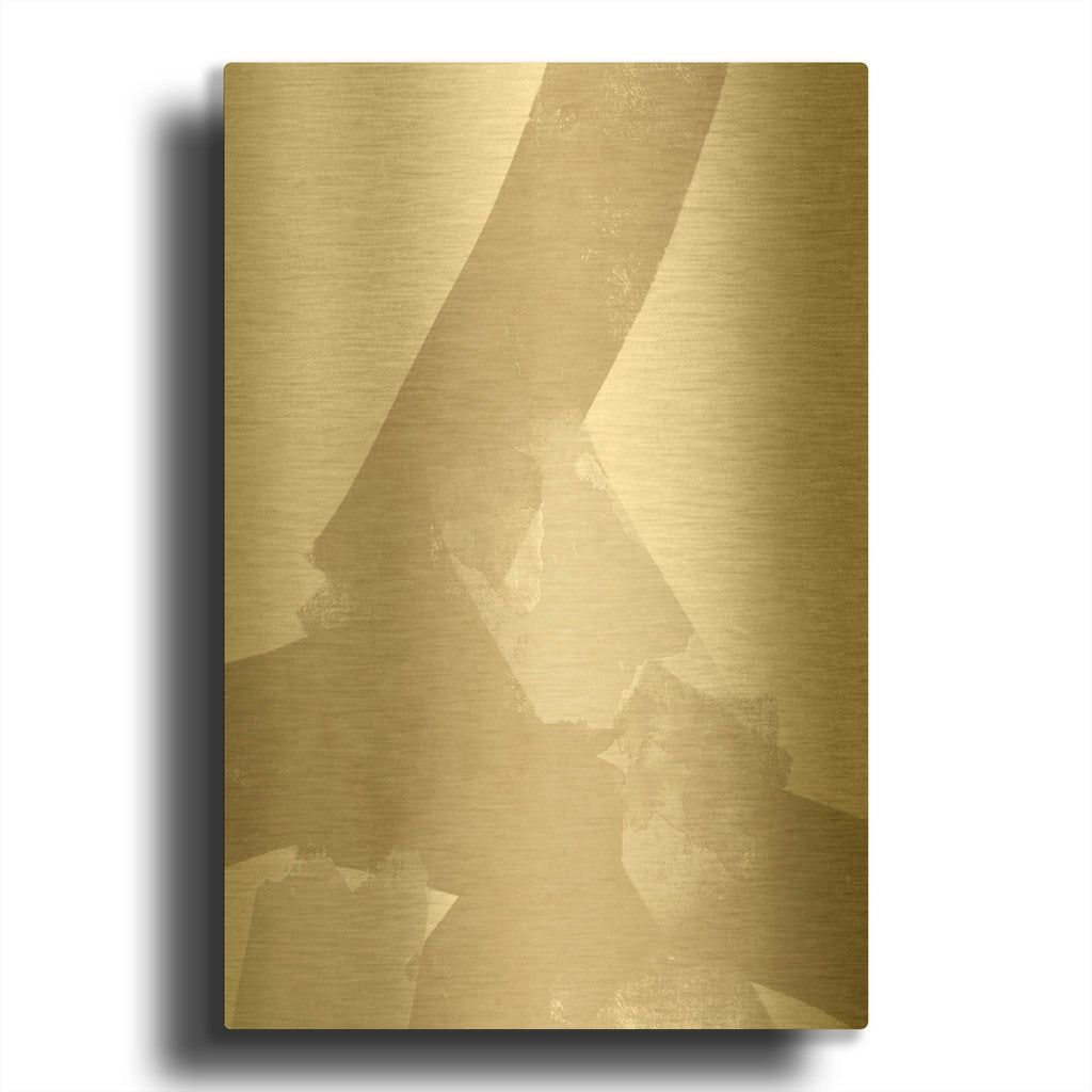 'Modern Neutrals No. 1' By Brandon Wong Gold Metal Wall Art