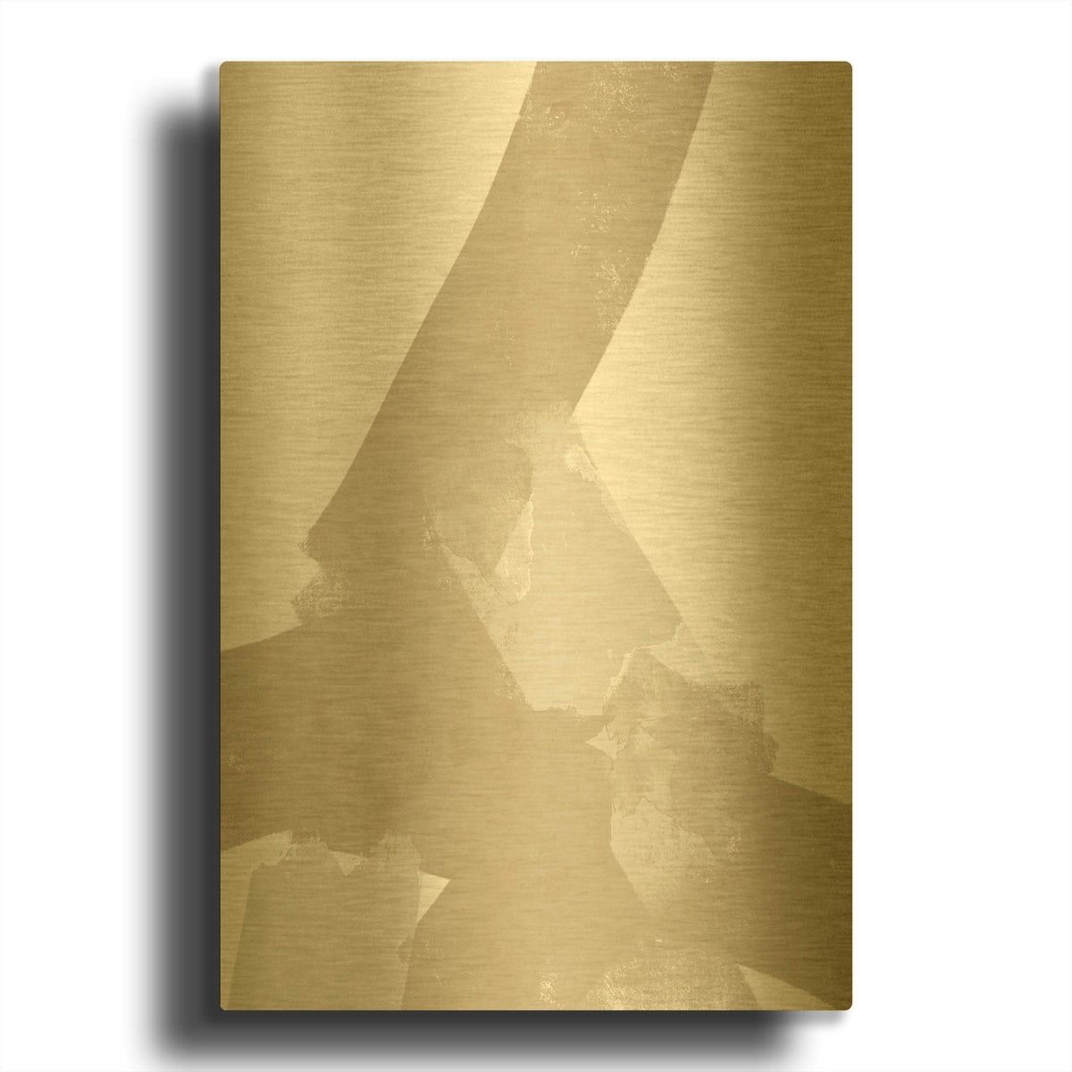'Modern Neutrals No. 1' By Brandon Wong Gold Metal Wall Art