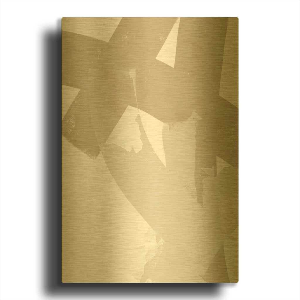 'Modern Neutrals No. 2' By Brandon Wong Gold Metal Wall Art