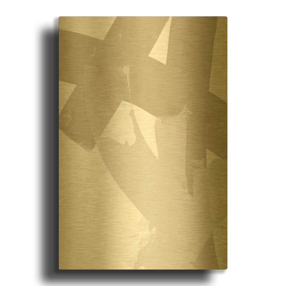 'Modern Neutrals No. 2' By Brandon Wong Gold Metal Wall Art