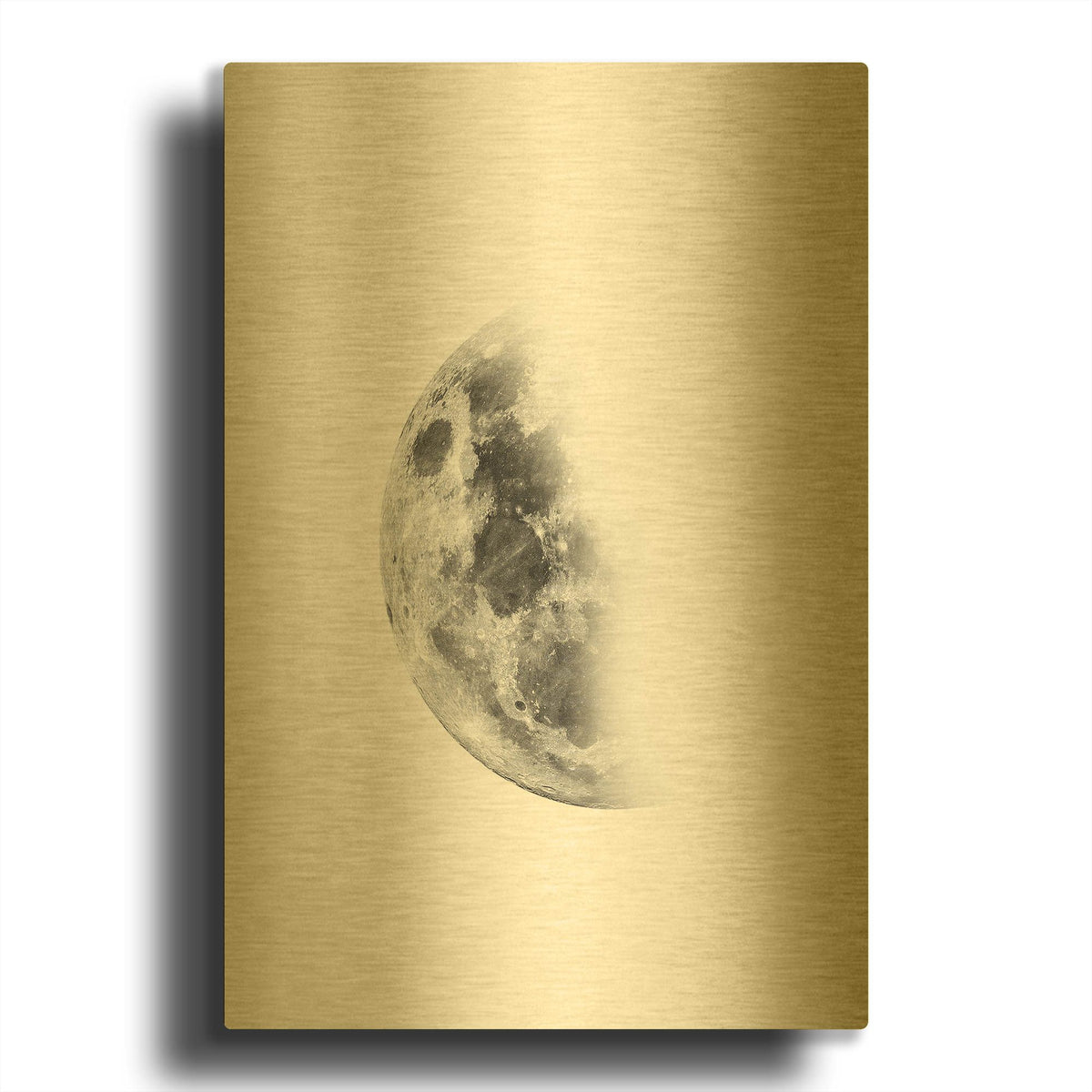 'Moon Waning No. 2' By Brandon Wong Gold Metal Wall Art