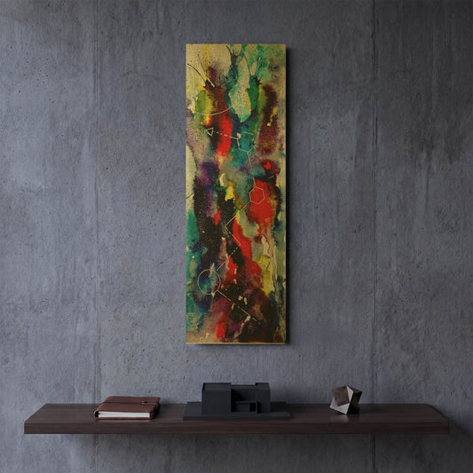 'Watercolor Nebula 2.0' By Craig Snodgrass Gold Metal Wall Art