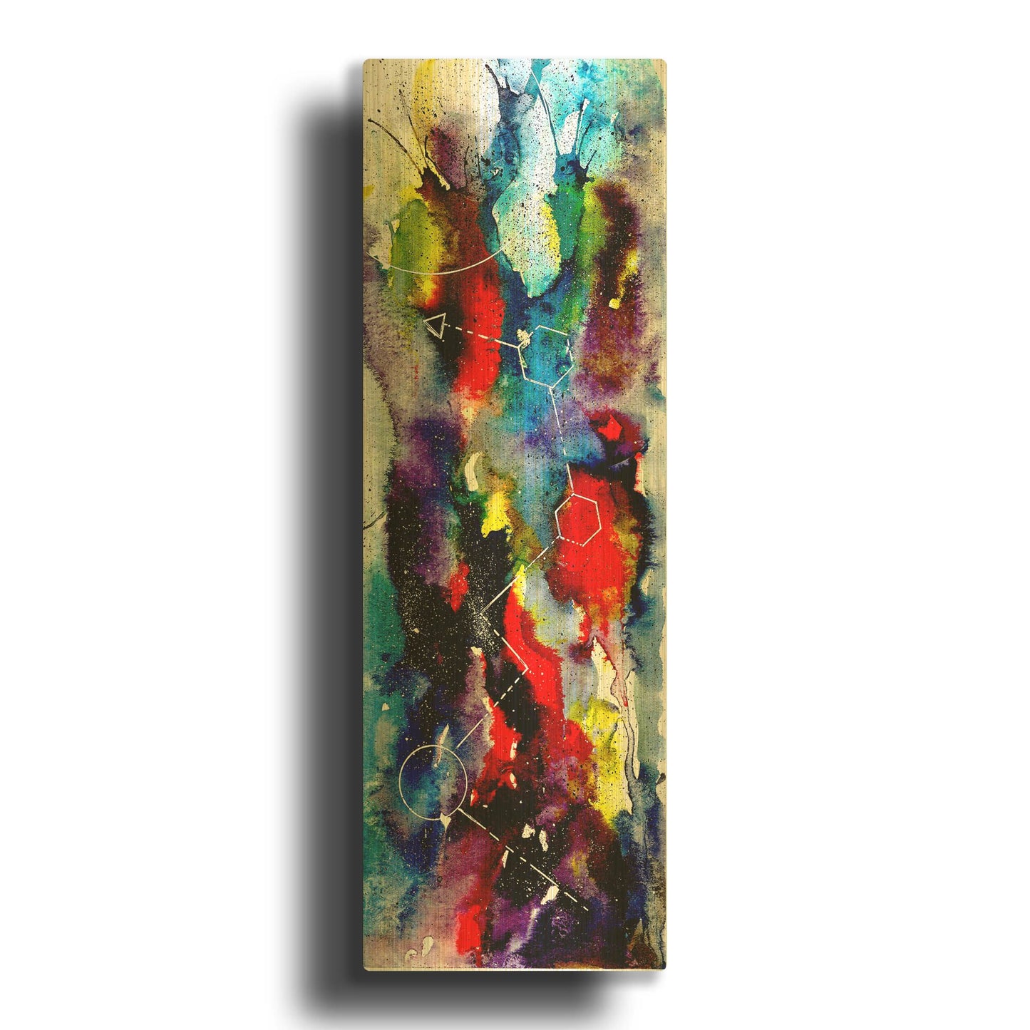 'Watercolor Nebula 2.0' By Craig Snodgrass Gold Metal Wall Art