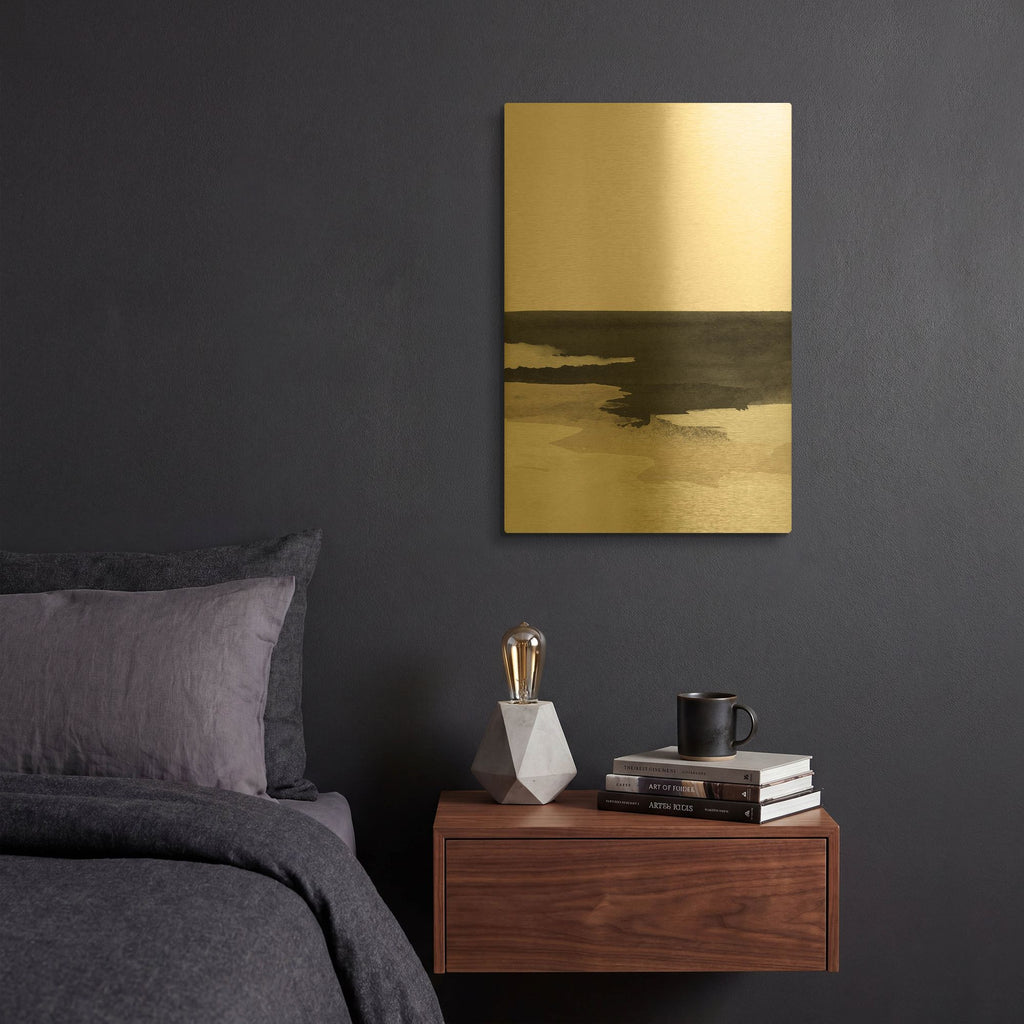'Nordic Landscape No. 1' By Brandon Wong Gold Metal Wall Art