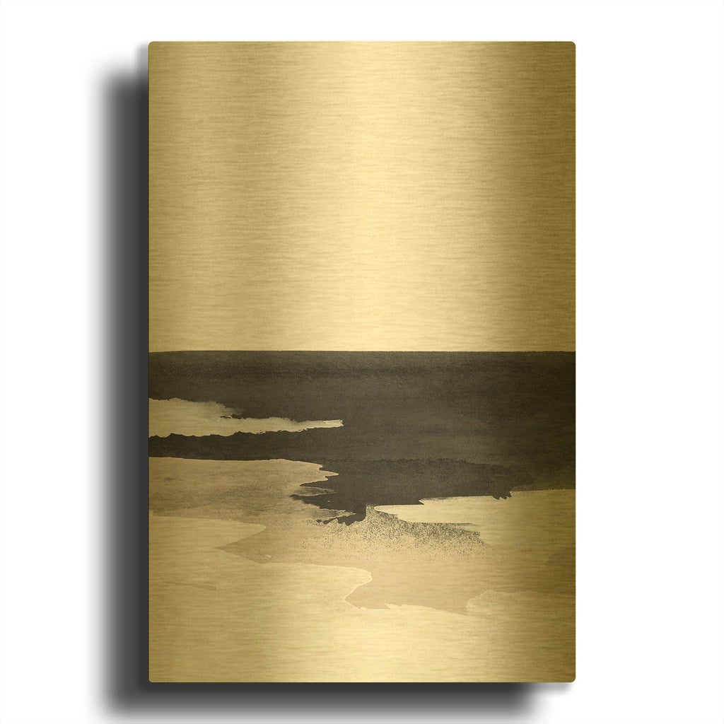 'Nordic Landscape No. 1' By Brandon Wong Gold Metal Wall Art