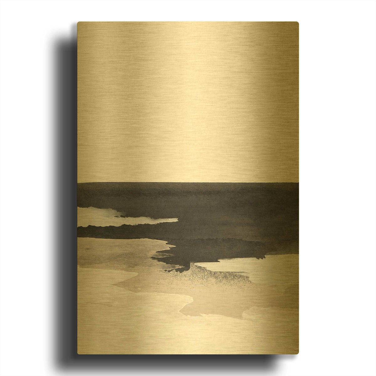 'Nordic Landscape No. 1' By Brandon Wong Gold Metal Wall Art