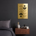 'Black Beige No. 2' By Brandon Wong Gold Metal Wall Art