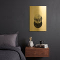 'Black Beige No. 3' By Brandon Wong Gold Metal Wall Art