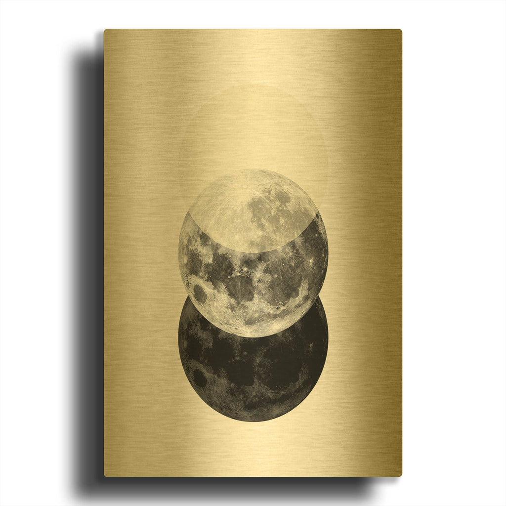 'Black Beige No. 3' By Brandon Wong Gold Metal Wall Art
