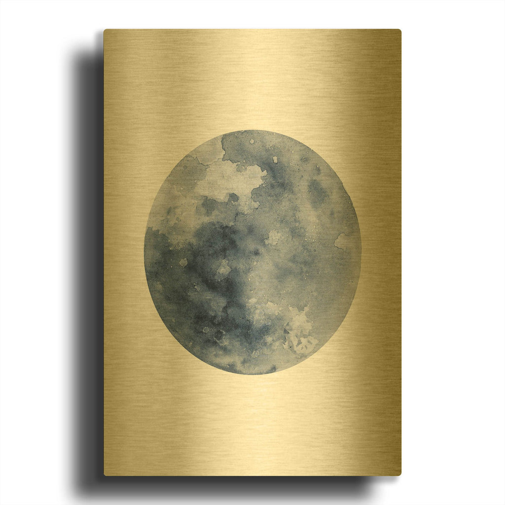 'Blue Moon' By Brandon Wong Gold Metal Wall Art