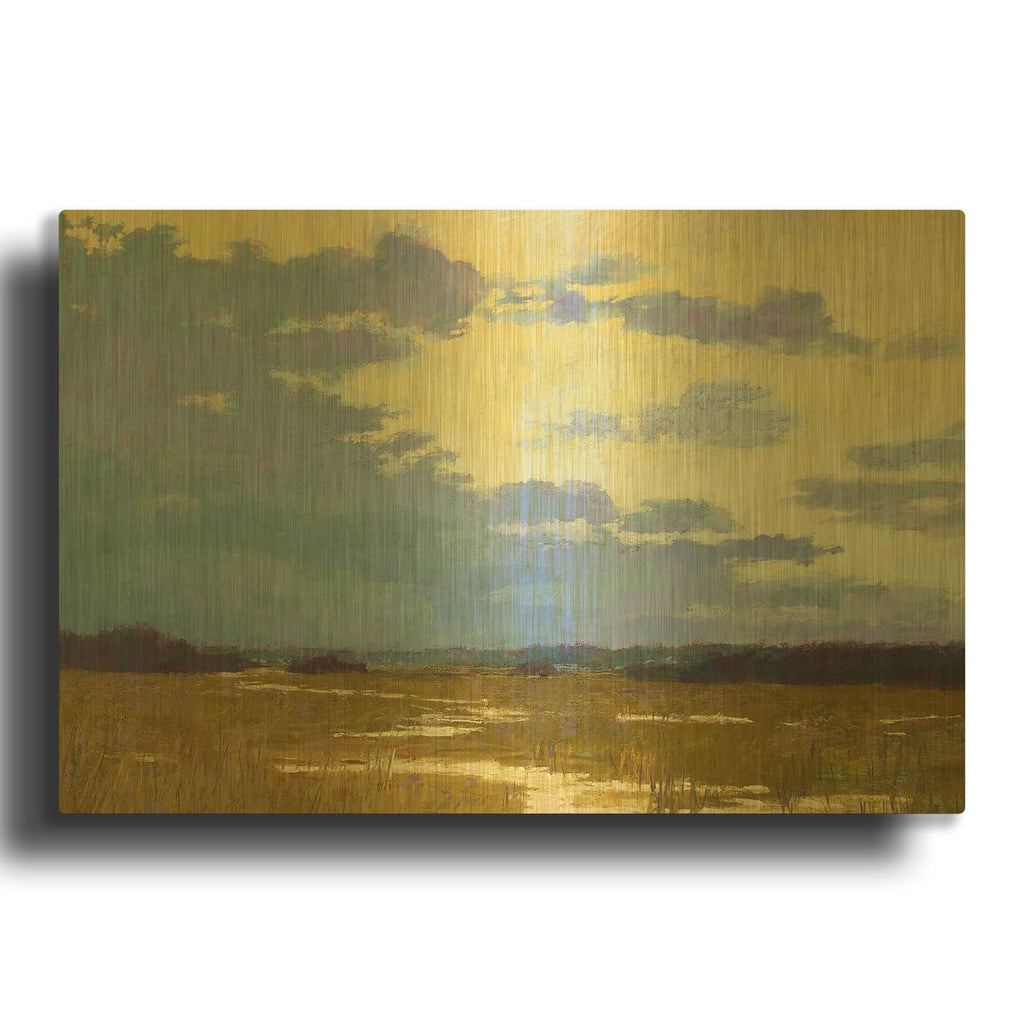'Yellow Sky' By Carol Strock Wasson Gold Metal Wall Art