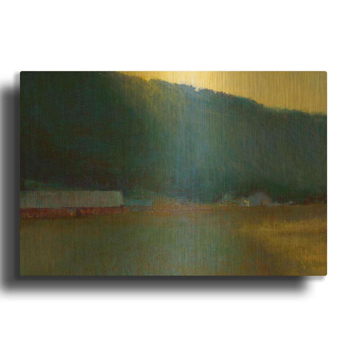 'River Road' By Carol Strock Wasson Gold Metal Wall Art