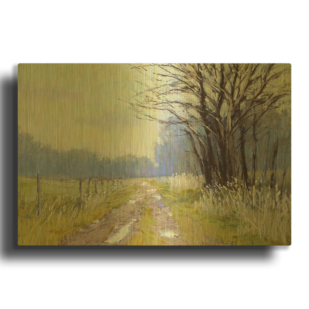 'Spring Warm Up' By Carol Strock Wasson Gold Metal Wall Art