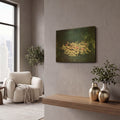 'Waterlilies' By Dirk Wustenhagen Gold Metal Wall Art