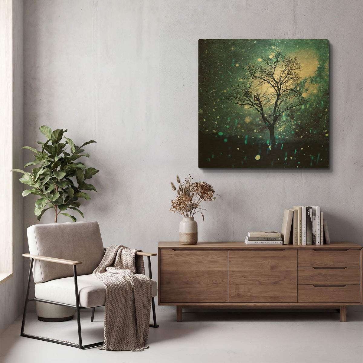 'The Miracle Tree' By Dirk Wustenhagen Gold Metal Wall Art