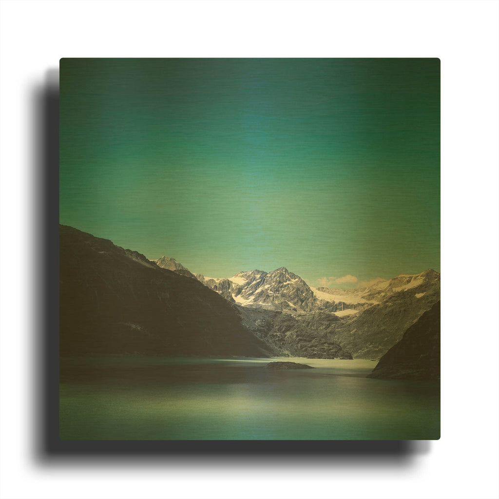 'Turquoise Mountain Lake' By Dirk Wustenhagen Gold Metal Wall Art
