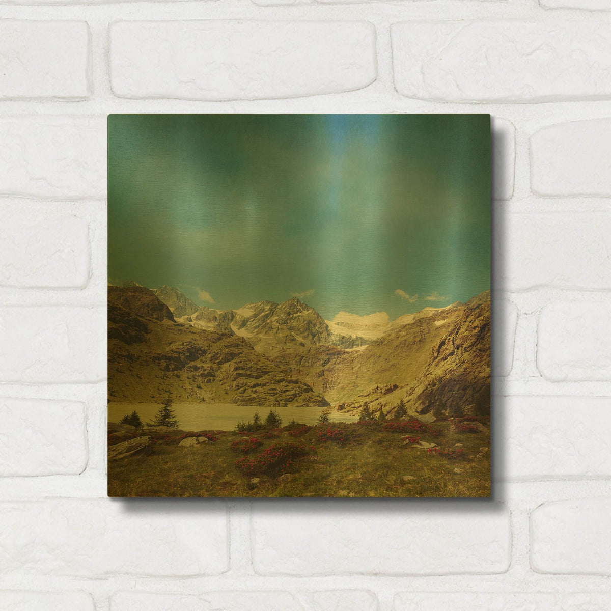 'Take Me To The Mountains No. 2' By Dirk Wustenhagen Gold Metal Wall Art