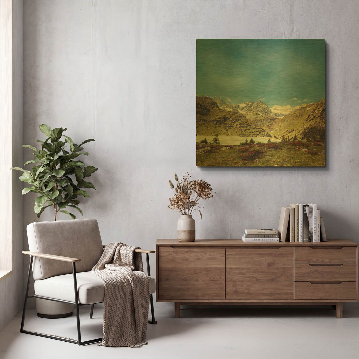 'Take Me To The Mountains No. 2' By Dirk Wustenhagen Gold Metal Wall Art