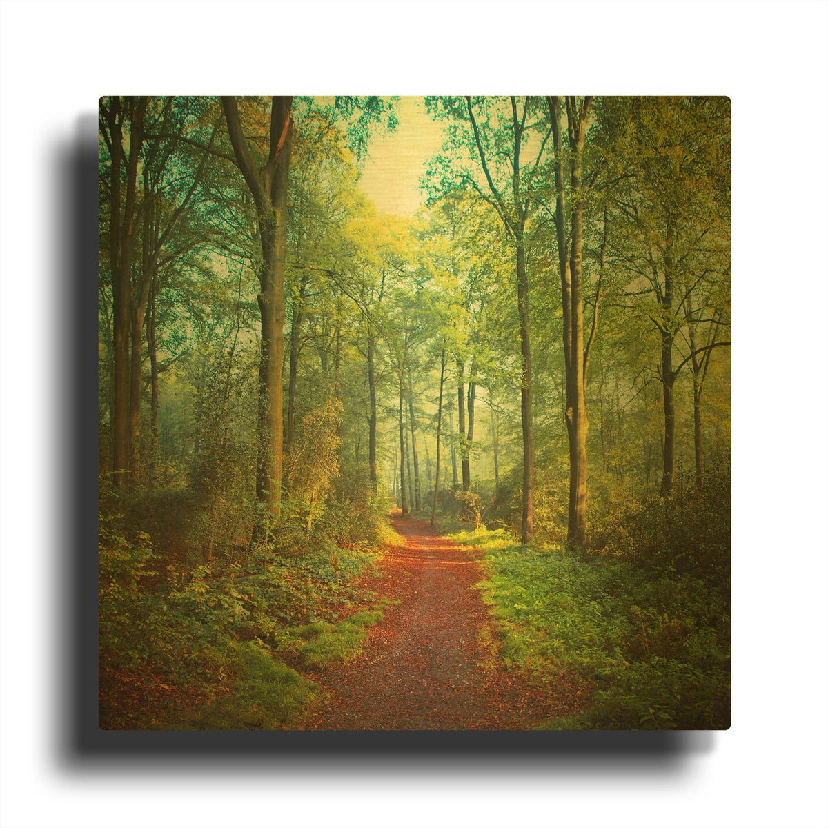'Sunday Morning Walk' By Dirk Wustenhagen Gold Metal Wall Art