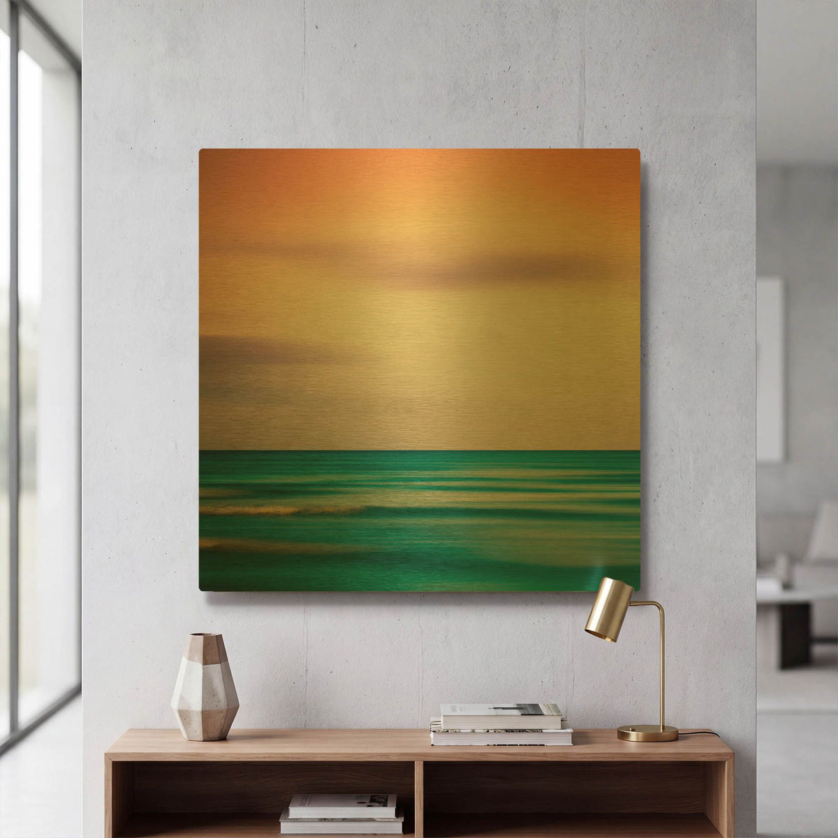 'Sunset Shimmer' By Dirk Wustenhagen Gold Metal Wall Art