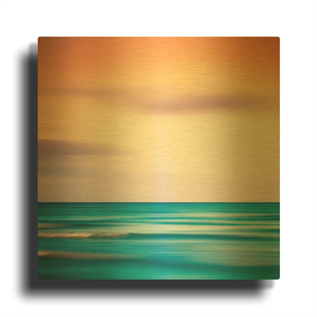 'Sunset Shimmer' By Dirk Wustenhagen Gold Metal Wall Art